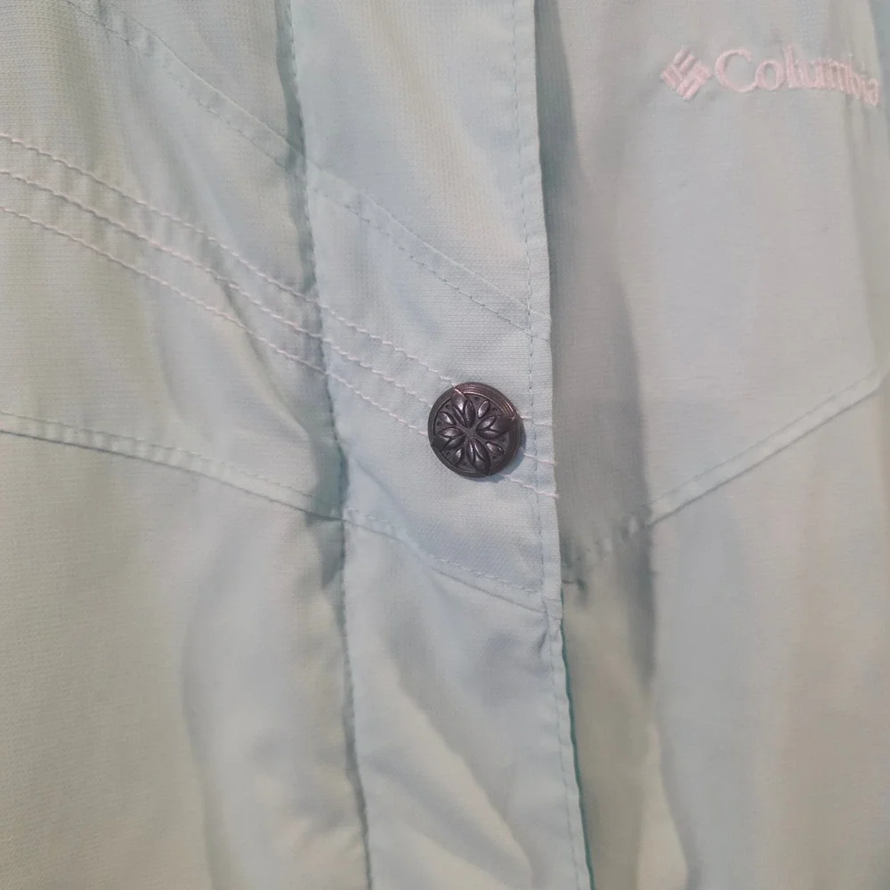 Columbia Winter Jacket Kids Size 18/20 Blue Excellent‎ Fleece Lined Snow Coat